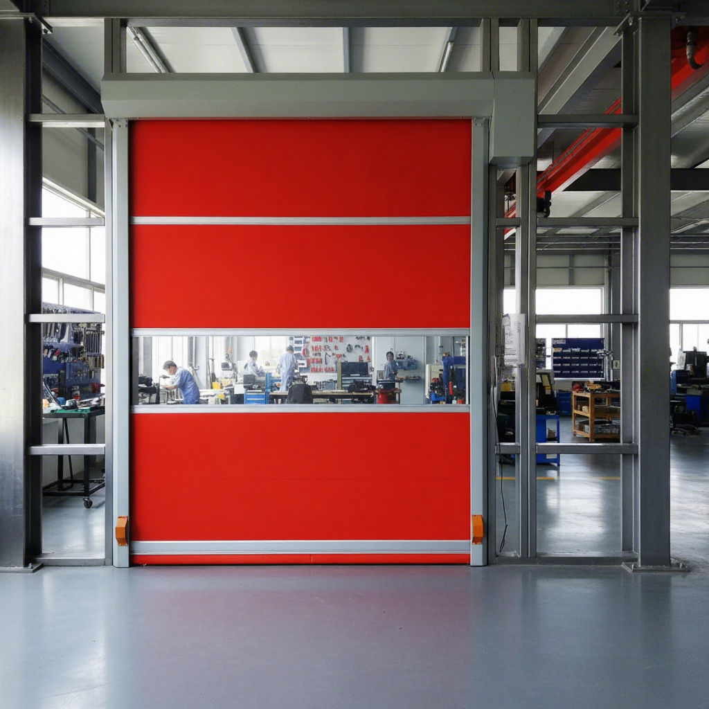 Industrial High Speed Workshop Roll up Door PVC Aluminum Alloy Waterproof Automatic Roller Shutter With Finished Surface