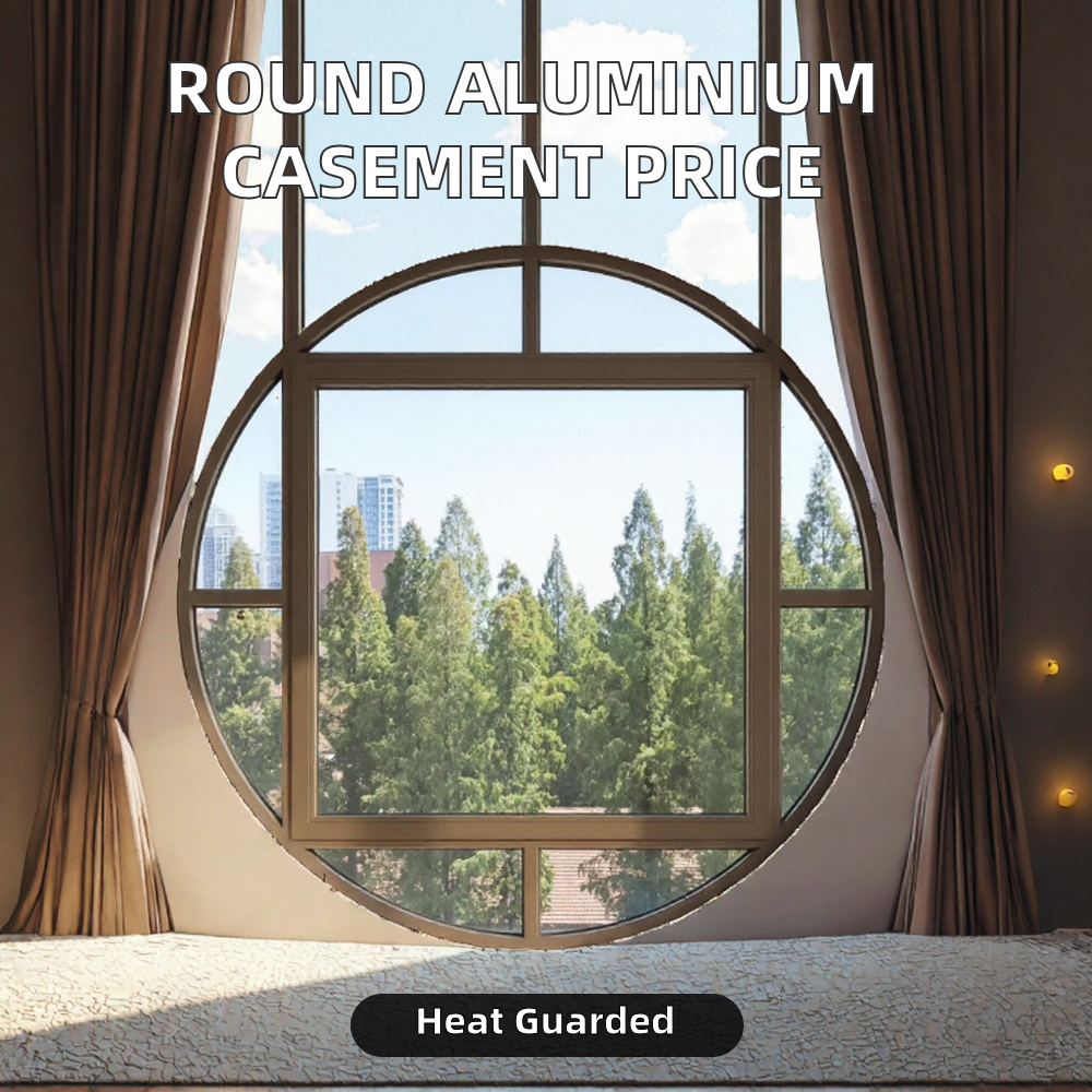 Hurricane Proof Aluminum Glass Arch Grille Grids Windows Interior Aluminum windows Villa Round Triangular Glazed Special Window