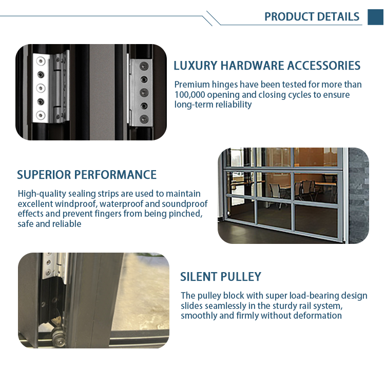 Vertical Bi-Folding Glass Garage Door Showcase 5