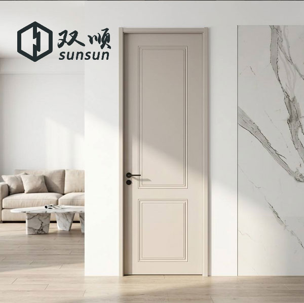 Solid Wood Composite Interior Door Panels With Aluminum Door Frames, Soundproofing For Apartments, Customizable Option Available