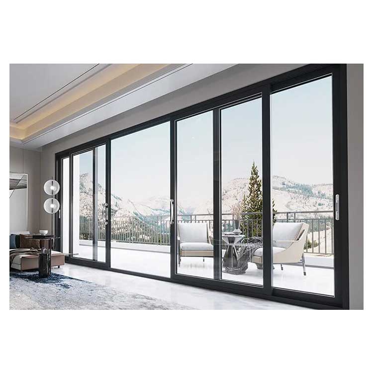 Modern White Aluminium Slide Triple Glass Pocket Door System Latest Design Exterior Balcony Sliding Glass Finished Surface