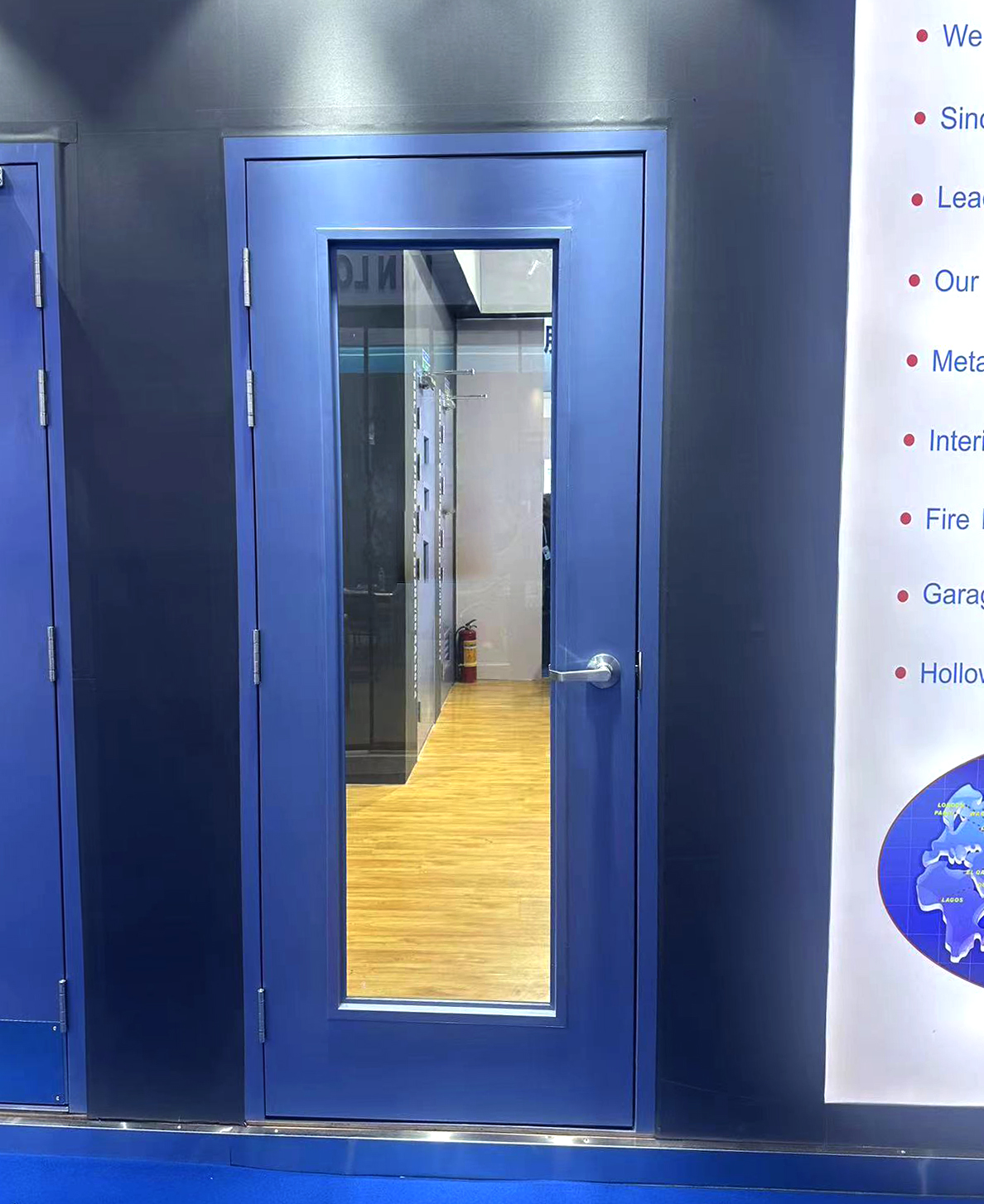 Modern Double Swing Aluminum Casement Door Detail