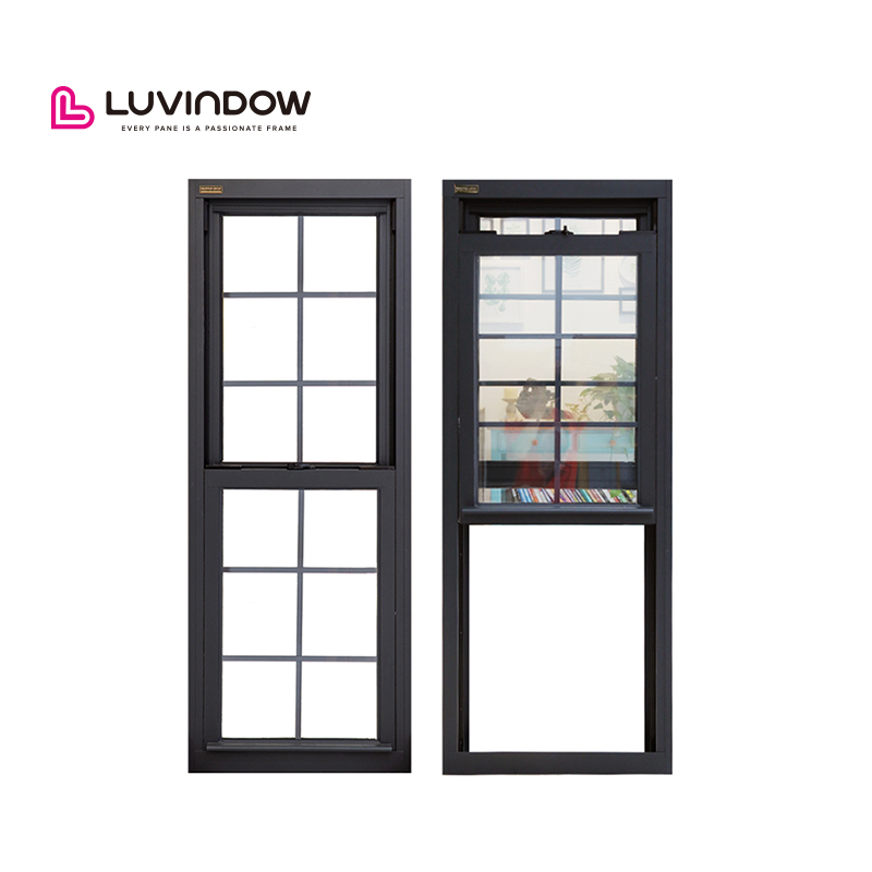 Australia Aluminum Top Sash Low E Glass Single Moser Top Anderson Double European Style Single Hung White Color Slide Window