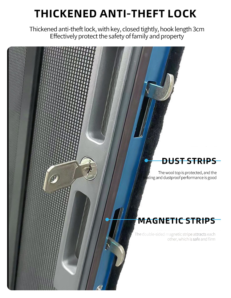 Diamond Mesh Folding Diamond Mesh Sliding Mosquito-proof Aluminum Alloy Entrance Door, Anti-theft Main Door, Screen Window Door