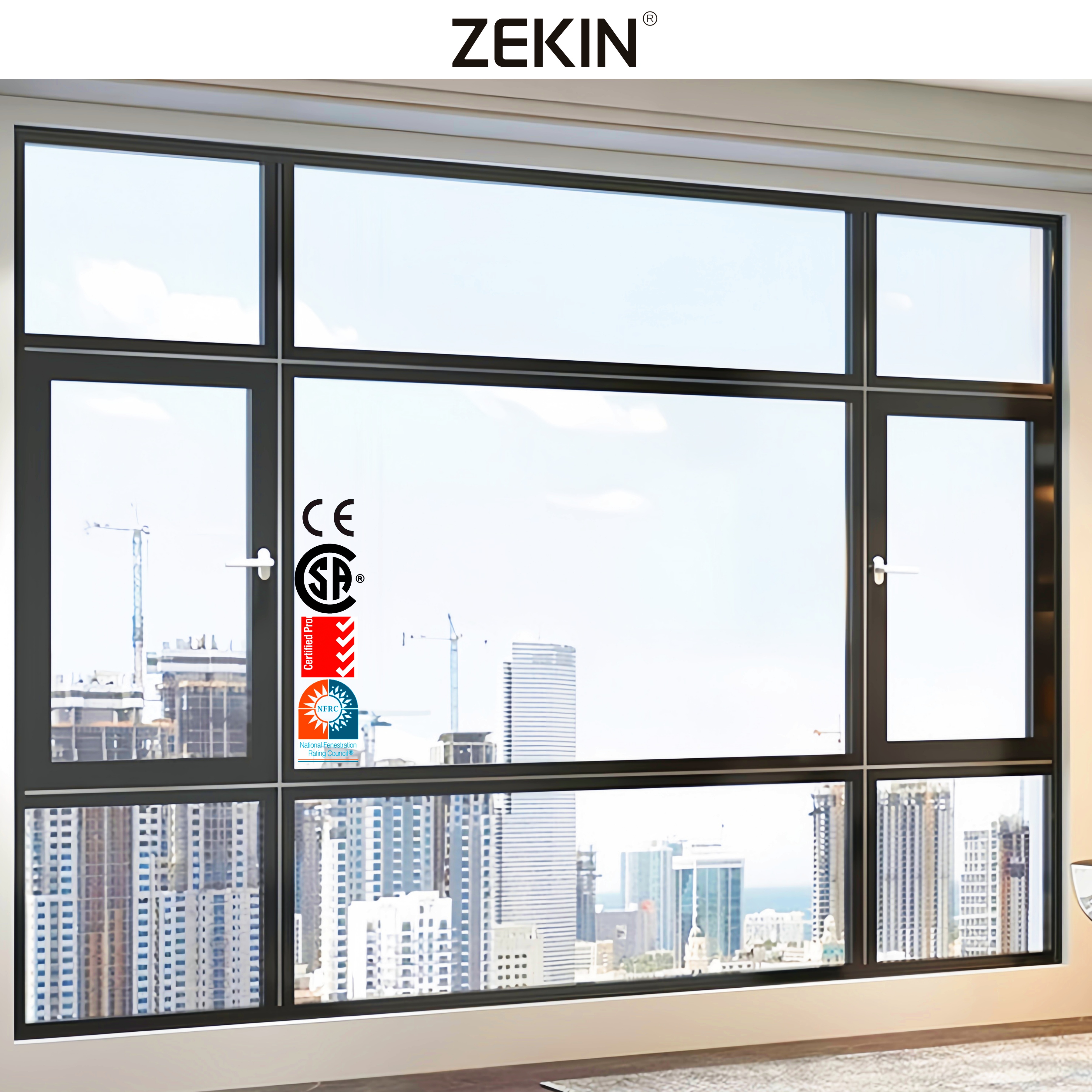 For AS2047 Certified Modern Design Aluminum Alloy Casement Windows High Thermal Insulation Horizontal Louver Exterior Kitchen