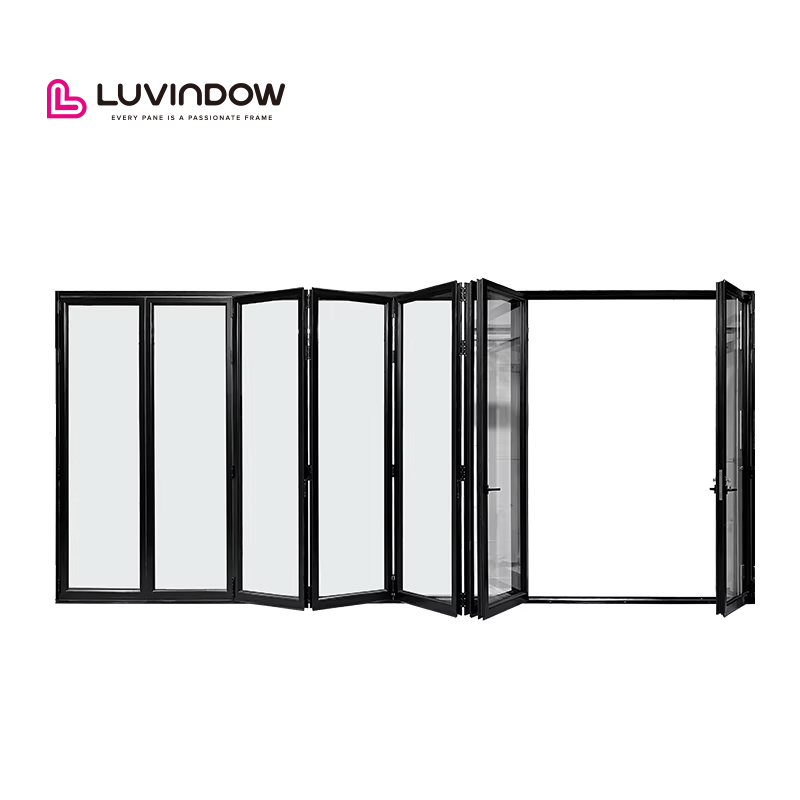 German Standard Aluminium Bifold Accordion Windows And Doors Exterior Entry Door