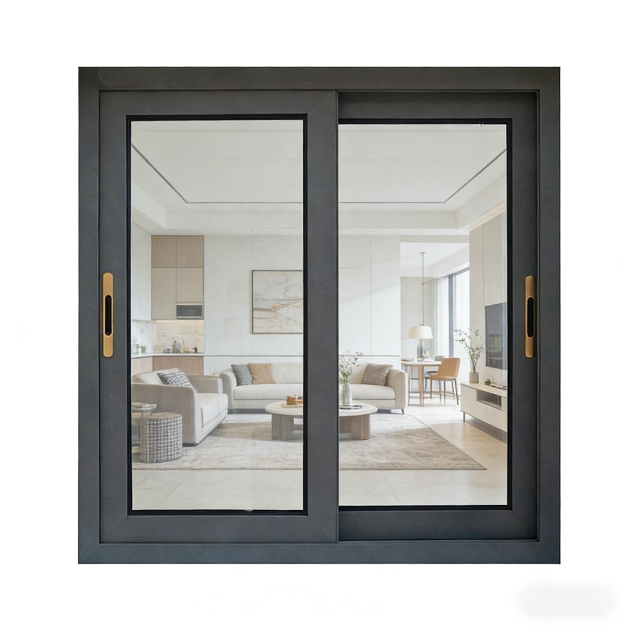 Aluminum Sliding Windows Exterior Security Bars Grill Design Energy Star Qualified Modern Aluminum Alloy
