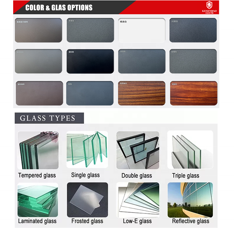 CE Custom Thermal Break Aluminum Office Window Casement Triple Glazed Aluminium French Casement Windows