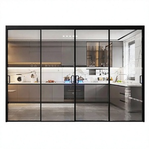 Thermal Break Aluminum Alloy Sliding Glass Door Double Glazing Kitchen Partition Door