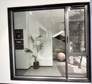 Modern Aluminum Swing Window Double Tempered Glass Hurricane Impact Resistant Custom Size Color Energy Efficient Secure Fixed