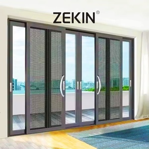 Exterior Aluminum Double Glass Stacker Doors