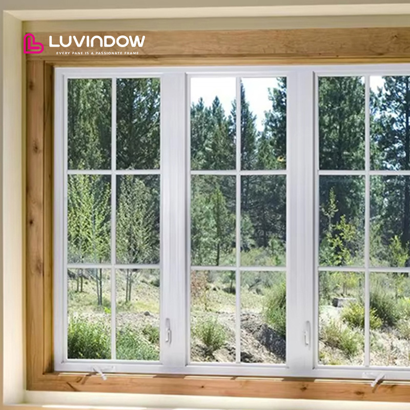 Sturdy Components Smooth Crank High Efficiency Thermal Break Modern Aluminum Awning Windows for Bathroom American Style Projects