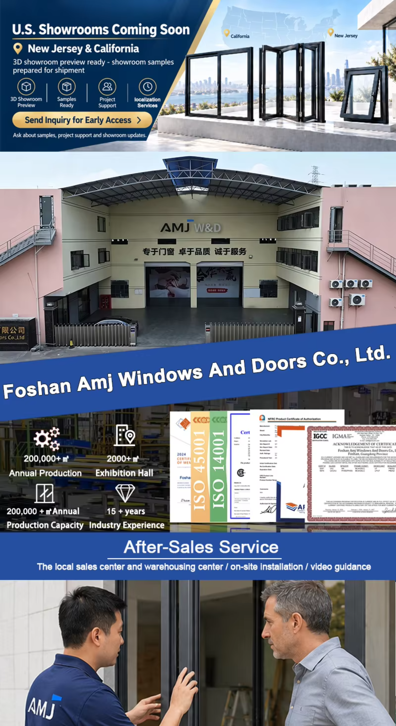 Factory Exterior Thermal Break Bi-Fold Accordion Aluminum Glass Patio Bi Folding Doors With Factory Price