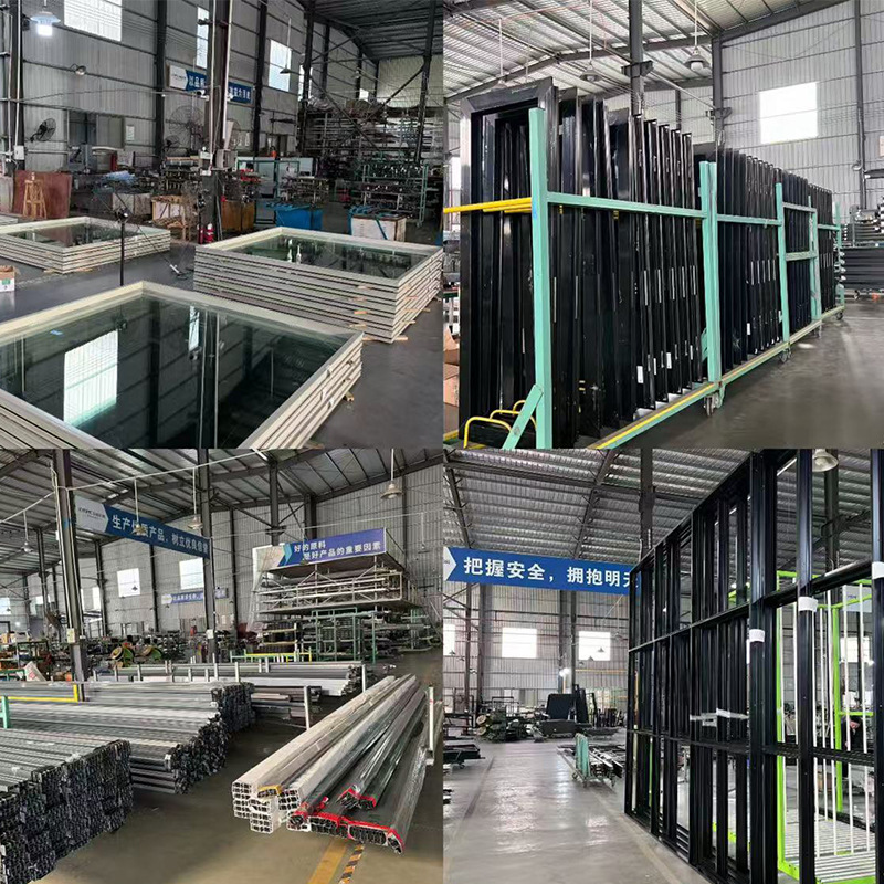 OEM Custom Aluminum Sliding Glass Doors Heavy Duty Windproof Soundproof Thermal Insulation Balcony Doors for Residential