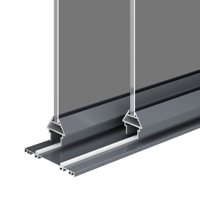 Brief Design Ultra Narrow Edge Single Glass Aluminium Smooth Sliding Door Kitchen Sliding Door