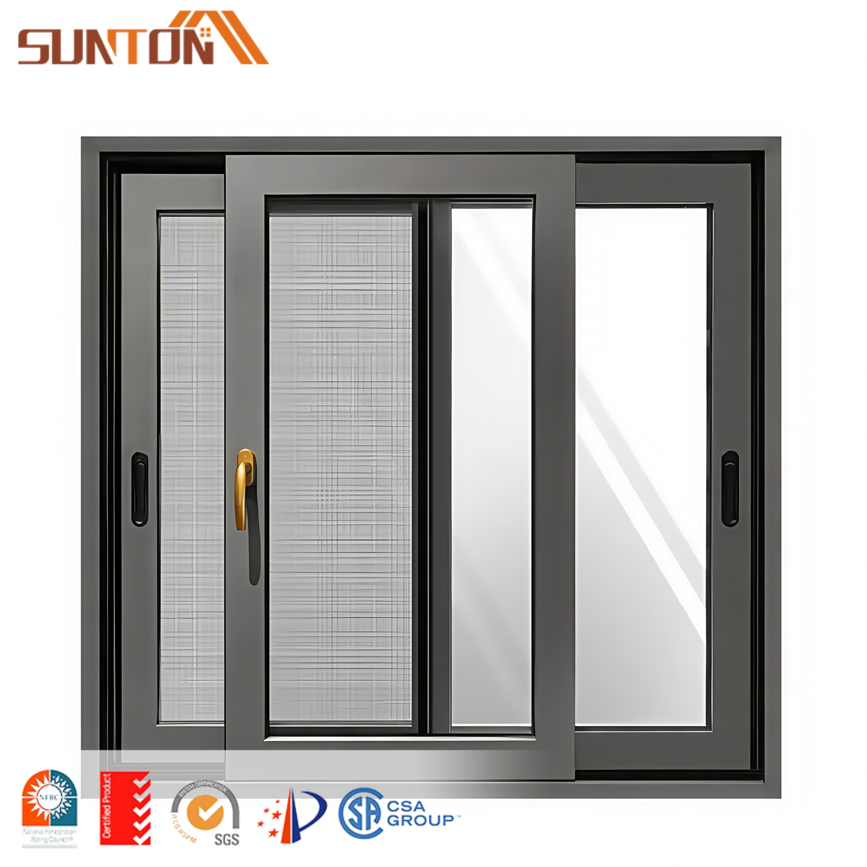 Customized Modern Energy-Efficient Design Thermal Break Glass Windows Aluminum Horizontal Sliding Window for Homes