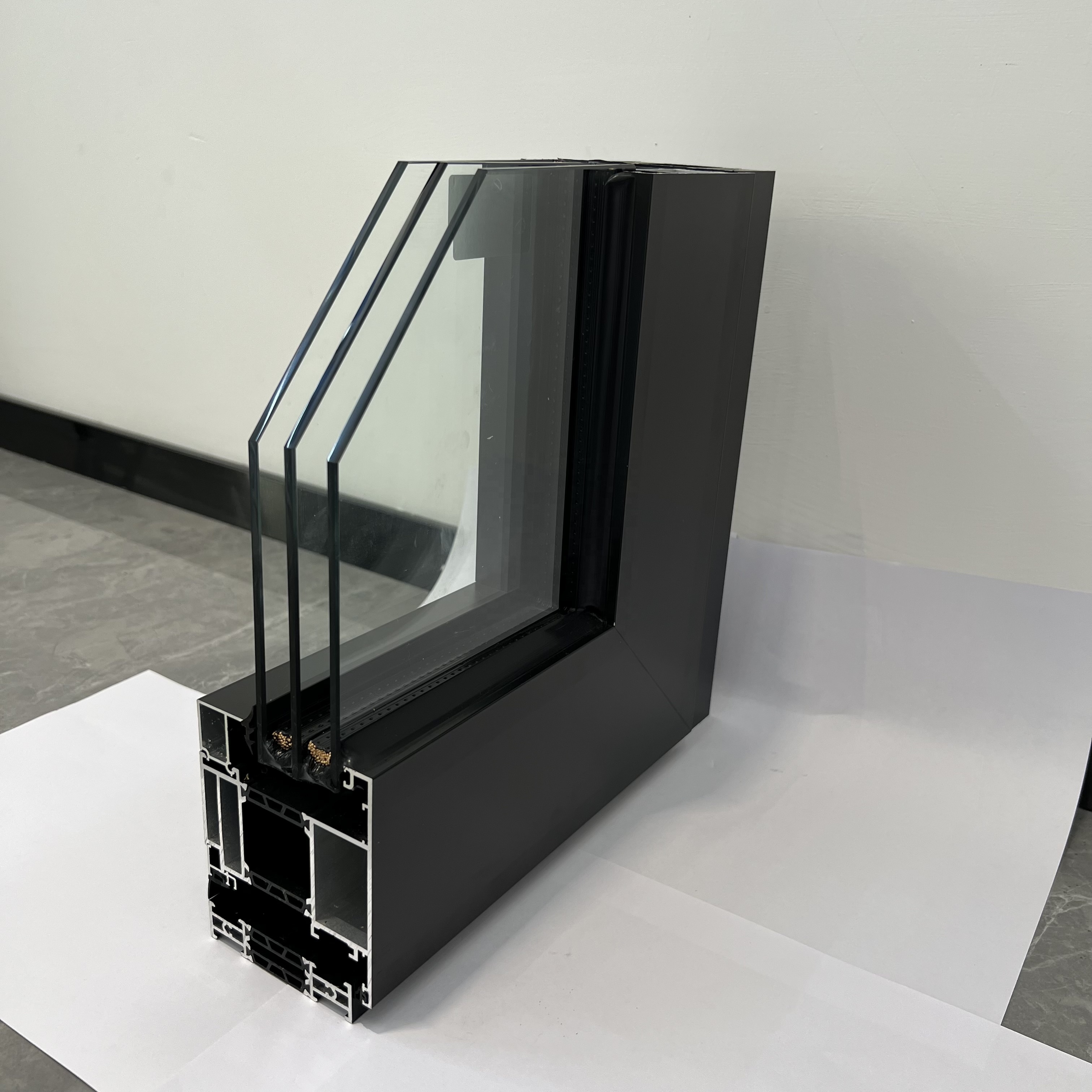 Garden Double Door Waterproof Windproof Aluminum Frame Laminated Glass French Entrance Patio Doors