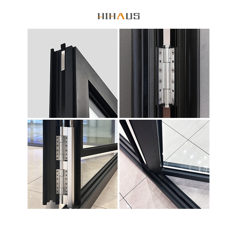 ZS New Chinese Aluminium Accordion Folding Patio Back Doors for Home
