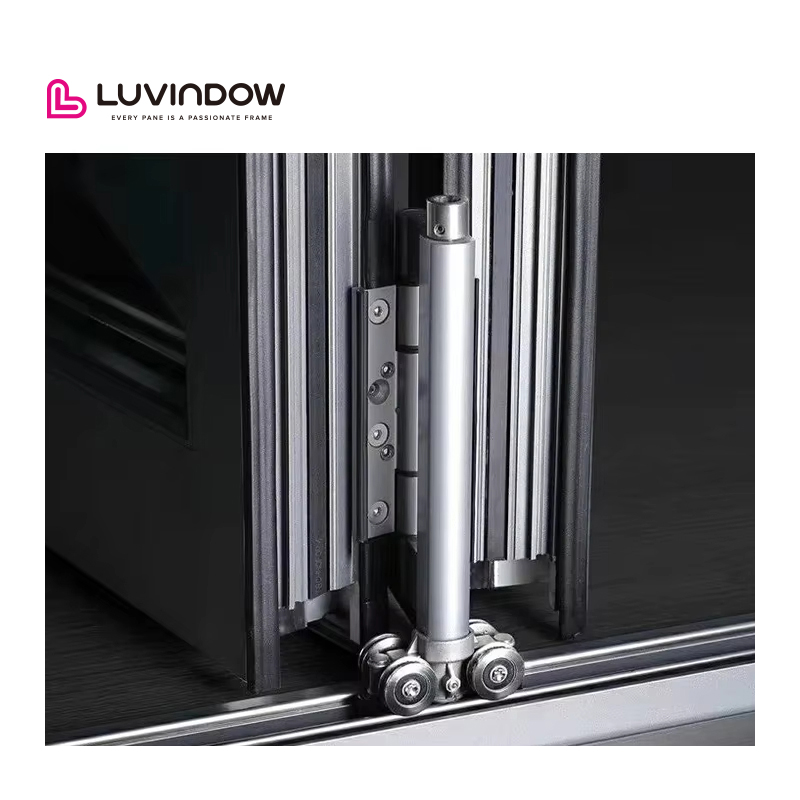 Soundproof Aluminium Laminated Flush Bi-fold Stacker Door Aluminum Frame Glass Door Bifold Doors Aluminium Folding Patio