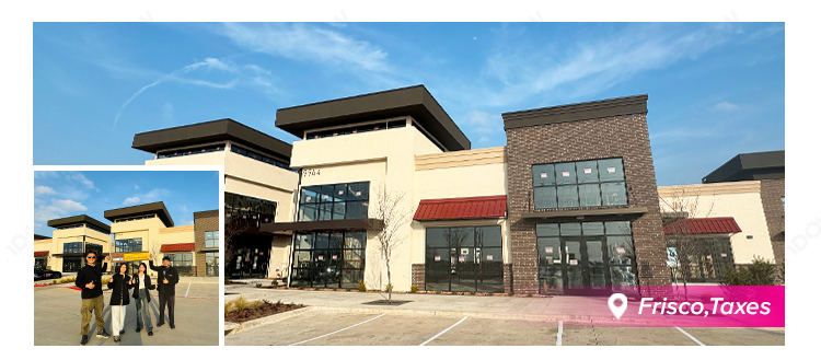 Completed hotel storefront entrance
