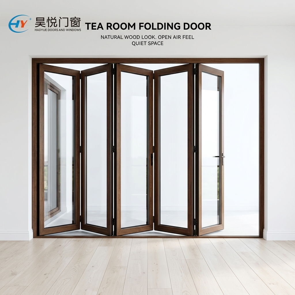 Aluminum Concertina Door Glass Bifold Door Exterior Folding Sliding System aluminum folding door wholesale price