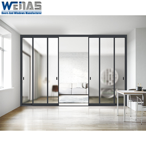 Brief Design Ultra Narrow Edge Single Glass Kitchen Sliding Door