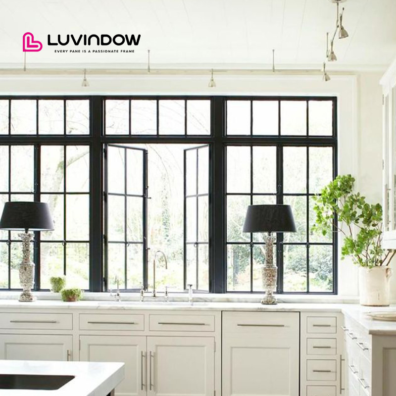 Modern Aluminum Crank Out Window for Bedroom & Bathroom Use Custom Color Options Soundproof & Energy-saving