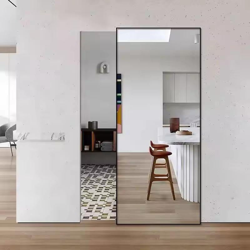 Custom Magic Mirror Interior Pocket Door System Sliding Wall Pocket Doors