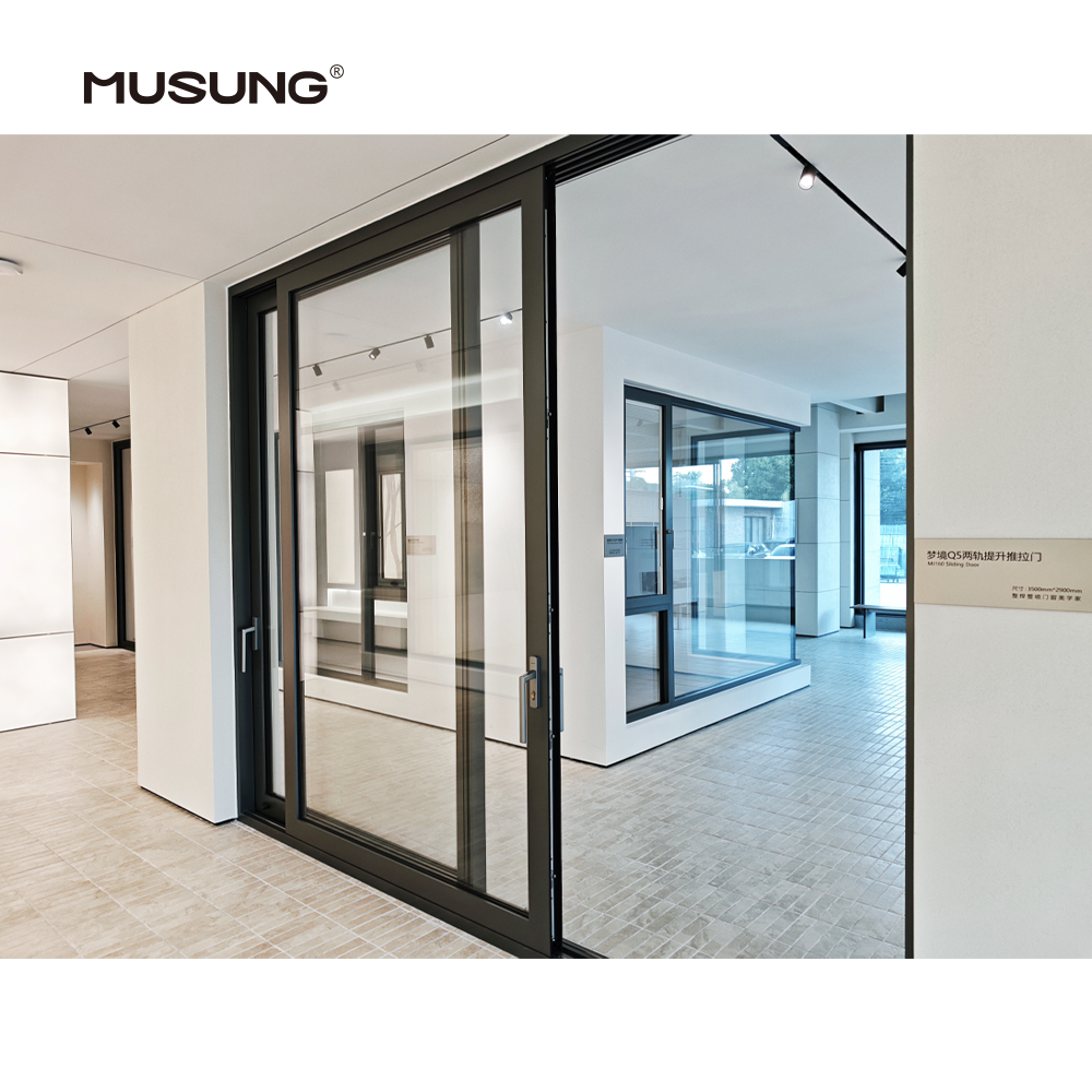 Residential House Commercial Heavy Duty Thermal Break Sliding Door Aluminum Lift and Slide Patio Glass Door
