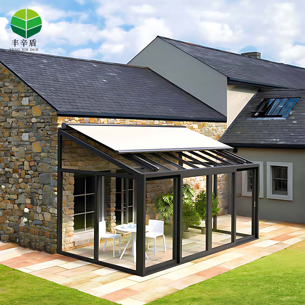 Aluminum Sunroom Outdoor Wall Mounted Glass Sunroom 4 Season Aluminium Garden Room For Patio
