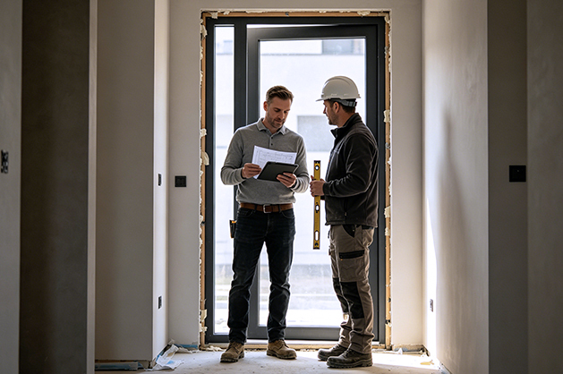 DERCHI doors in scheduled production for a building contractor
