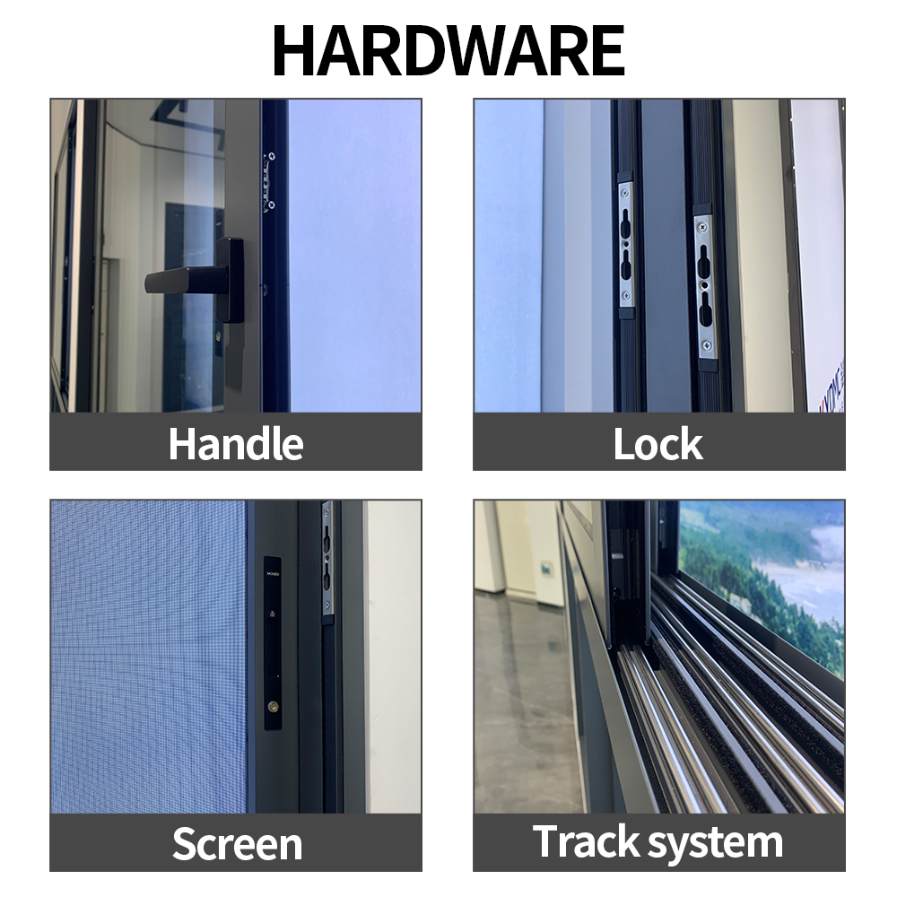 Australia AS2047 Track System Exterior Sliding Window Villa Builder Aluminum Alloy Double Glazed Balcony Sliding Window