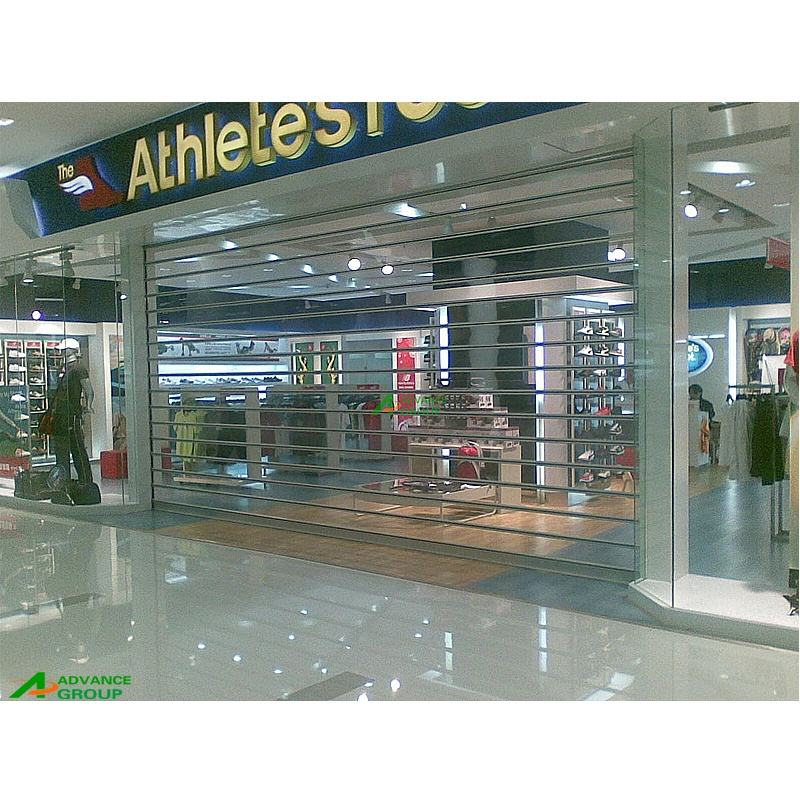 Commercial PC Roller Shutter Door Motorized Clear Rolling Entrance for Shop Fronts Service Counters and Architectural Projects