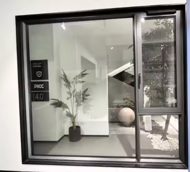 Modern Aluminum Swing Window Double Tempered Glass Hurricane Impact Resistant Custom Size Color Energy Efficient Secure Fixed