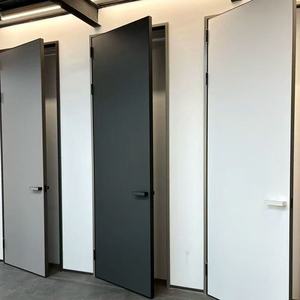 Soundproof and Moisture-resistant Aluminum-wood Doors, Flush Exterior with Inward-opening Design, Aluminum Alloy Frame Set