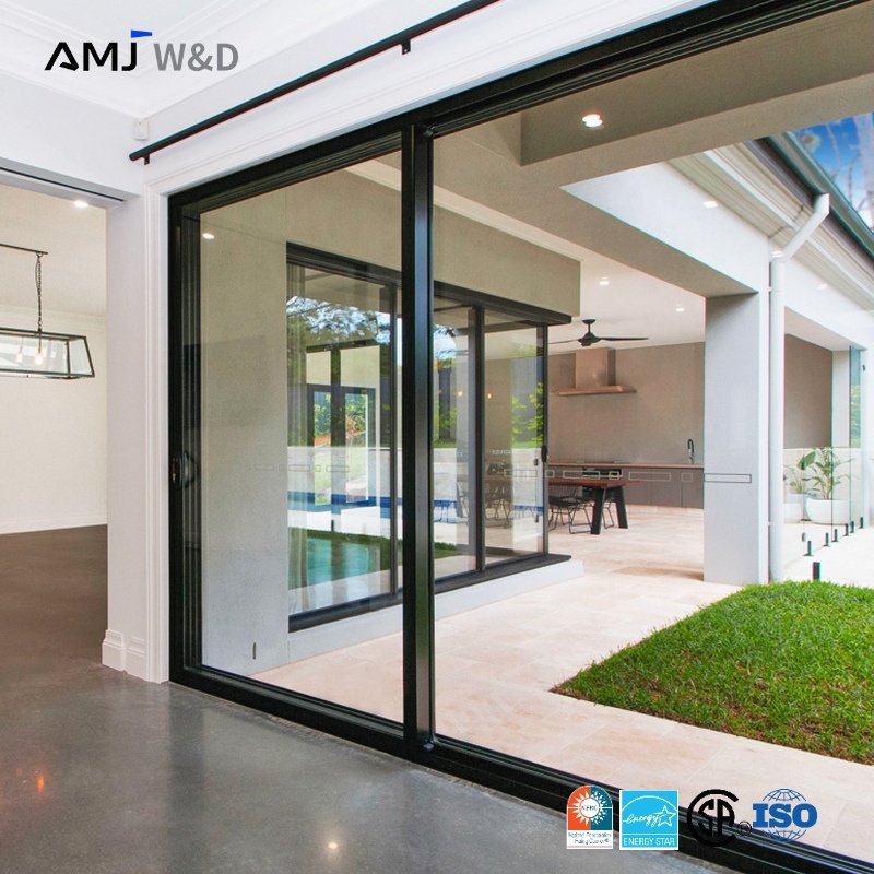 Hurricane Impact Sliding Screen Doors Patio Door Wall Pocket Stacker Door For Villa House Home