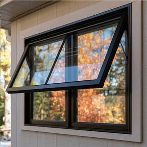 Sunnysky Modern Aluminum Awning Windows AS2047 Certified Multi Point Locking System Exterior Structural Mansion Doors