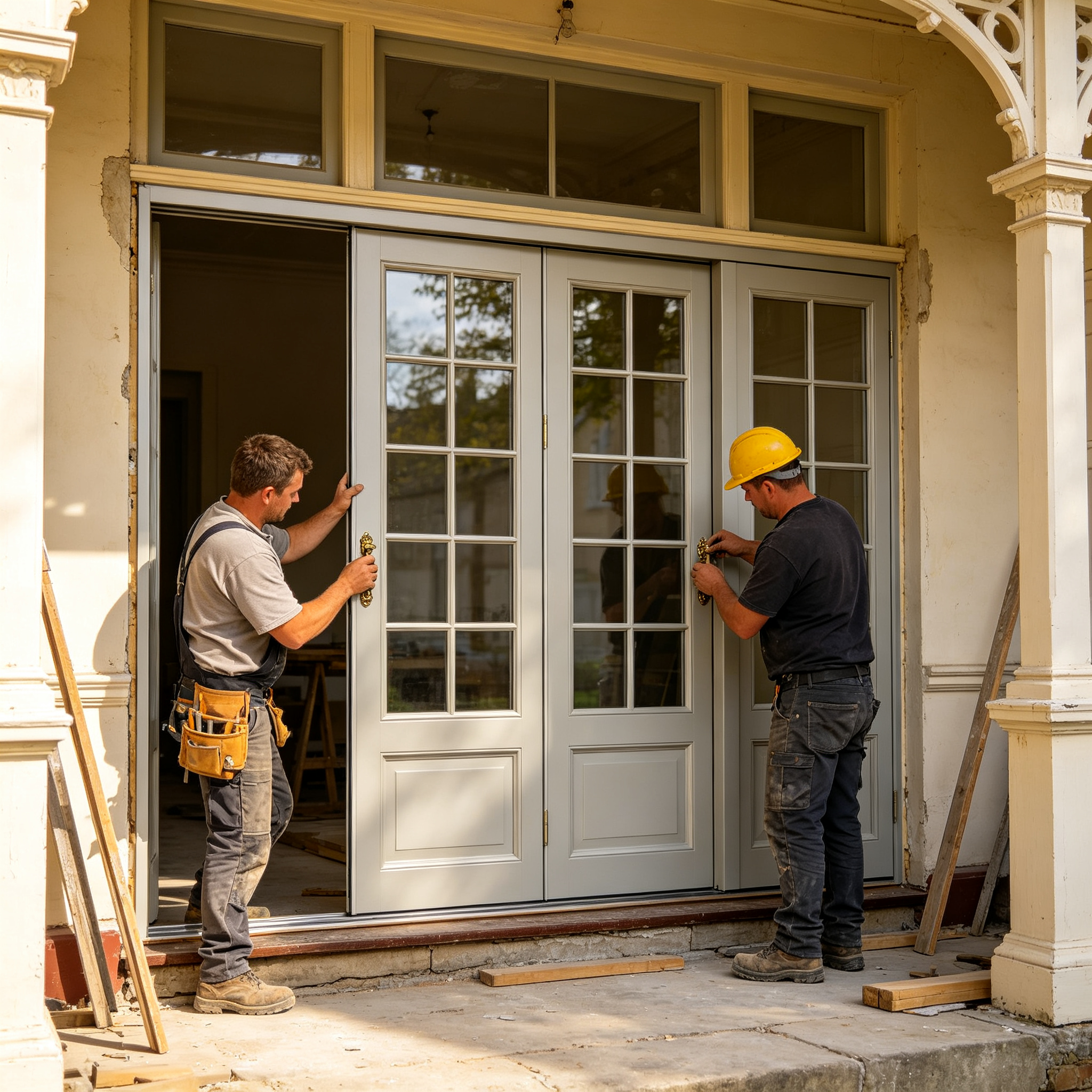 Thermal Break Aluminum Heritage Style Sliding Door Double Glazed Glass Traditional for European Historic Residential Homes