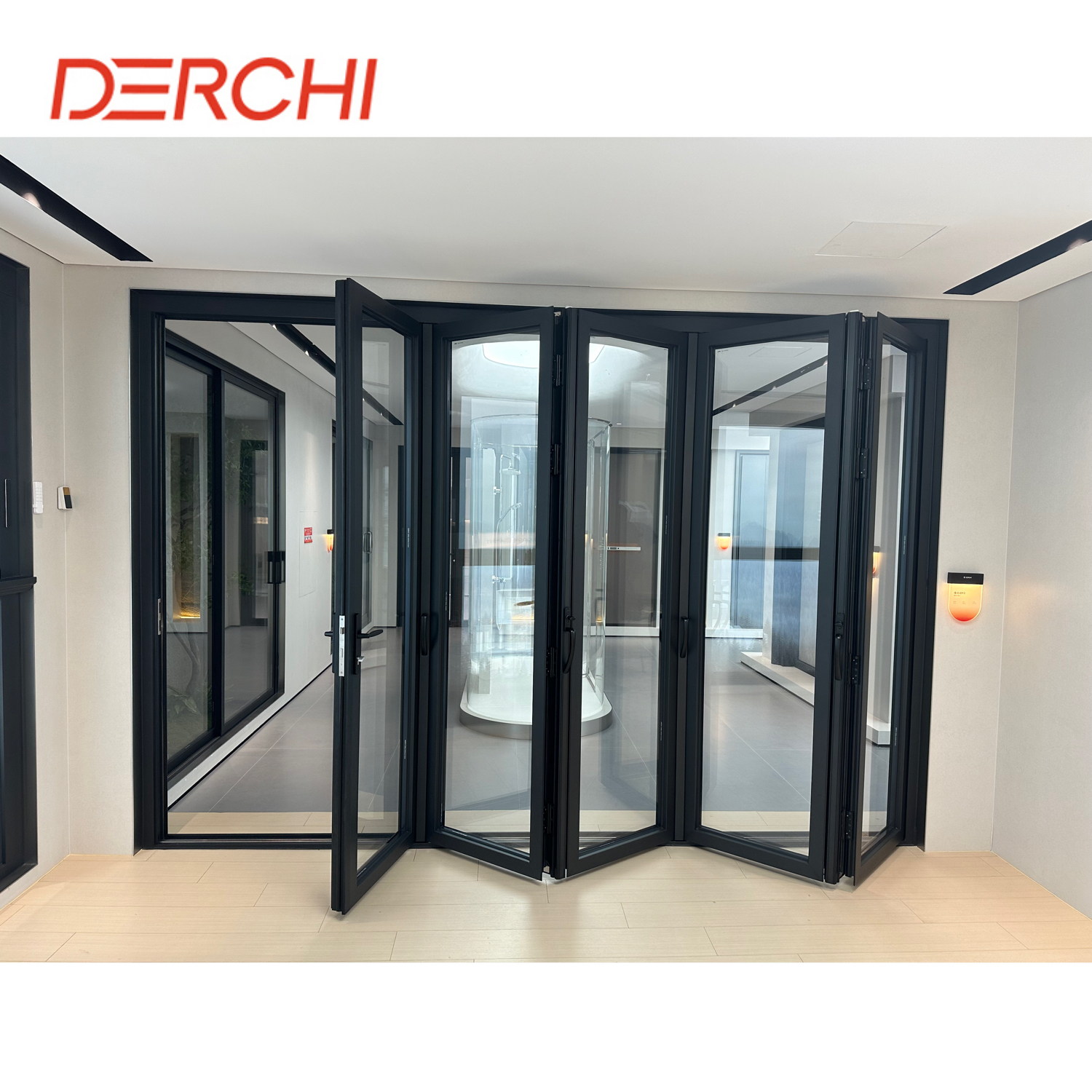 Balcony Accordion Bifold Door Design Exterior Aluminum Ally Glass Folding Patio Doors
