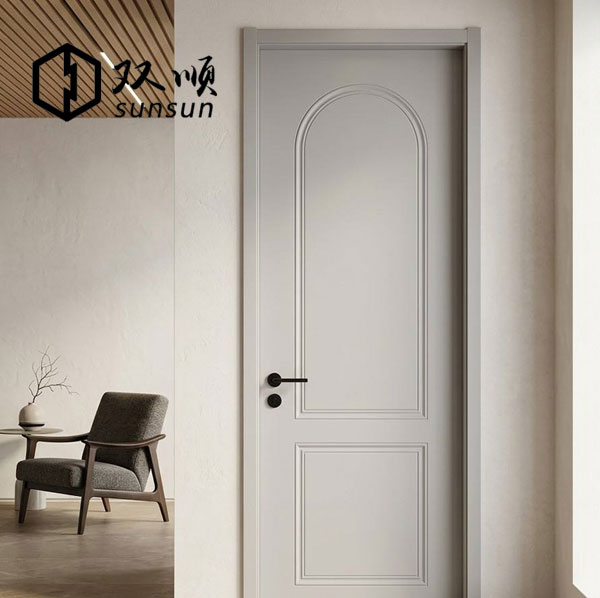 Solid Wood Composite Interior Door Panels With Aluminum Door Frames, Soundproofing For Apartments, Customizable Option Available