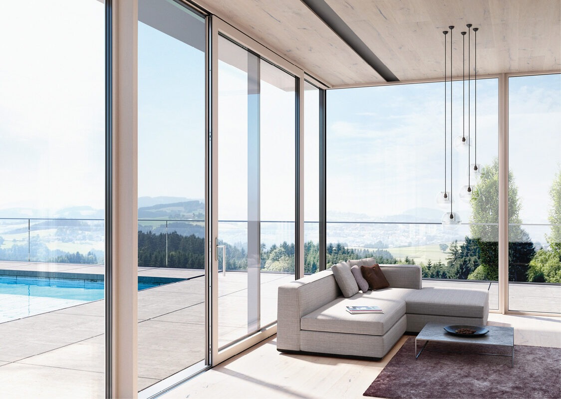 Modern Style UnbreakableFrameless Aluminium Dust Proof Double Sliding Glass Door for Outdoor &amp; Exterior Use