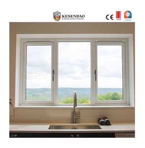 Thermal Break Aluminum Double Casement Windows With Mosquito Nets Tilt Turn Windows For House