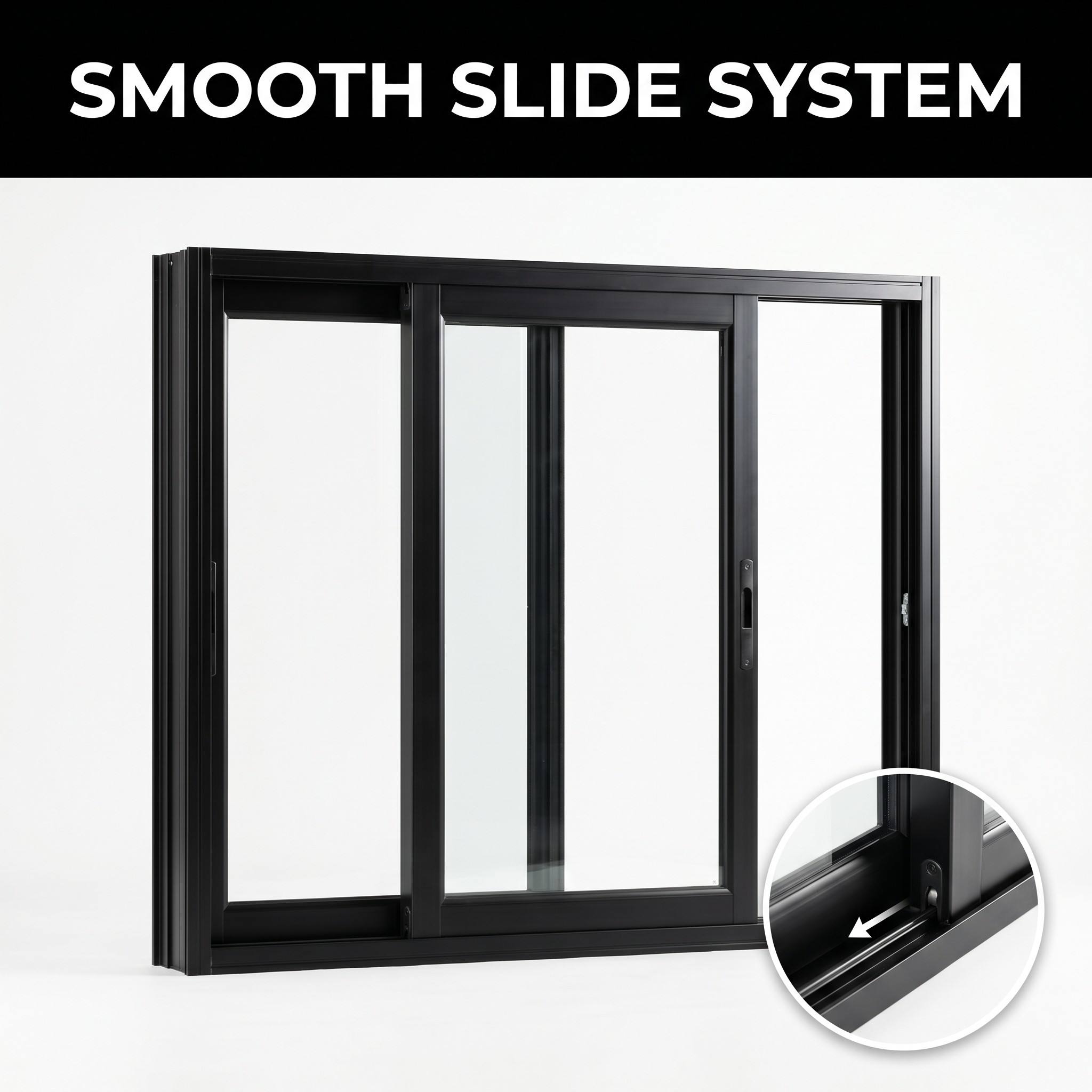 Noise Reduction and Water Resistance Thermal Insulation Energy Saving QS MD80 Aluminum Sliding Window for Bedroom
