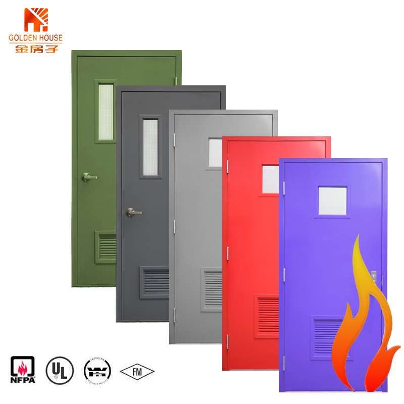 USA Standard Modern Finished Steel Fire Proof Exterior Doors For Hotel