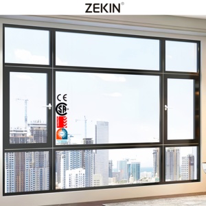 For AS2047 Certified Modern Design Aluminum Alloy Casement Windows High Thermal Insulation Horizontal Louver Exterior Kitchen