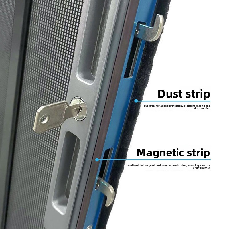 Diamond-mesh Aluminum Alloy Folding Sliding Screen Door-Burglar-Proof Mosquito Rodent Proof Easy Clean; Telescopic Entry Door