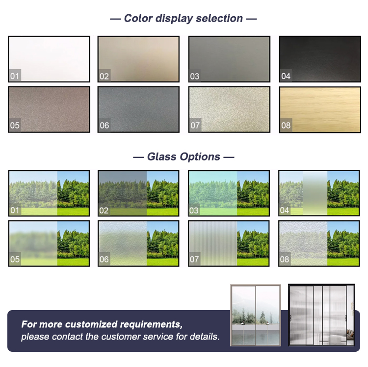 Aluminum Alloy Double Glazing Glass Sliding Doors with Minimalist Design for Interior Kitchen &amp; Bathroom