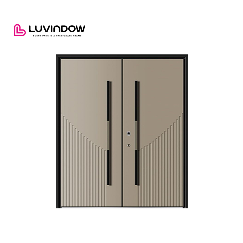 High End Luxury Tempering Glass Outdoor Aluminum Door Entry Residential Doors