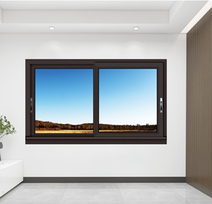 Fuson Tempered Glass Vertical Sliding Thermal-Break Aluminum Black Windows Single or Double Hung Window With Grill Design