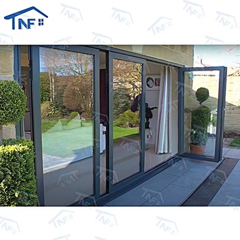 American Style Double Glazed Panoramic Sliding Doors For Hotel Villa Patio Modern Outdoor Aluminum Full View Slim Slide Folding